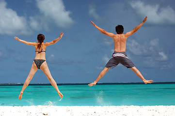 Image showing Fun at the beach