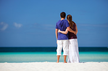 Image showing Couple on tropical beach