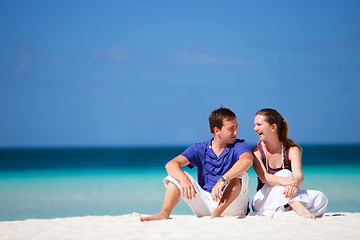 Image showing Couple on tropical beach