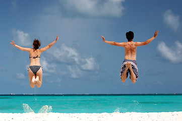 Image showing Fun at the beach