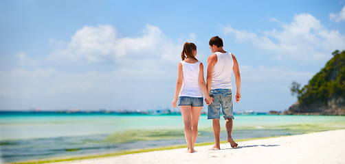 Image showing Couple on tropical beach