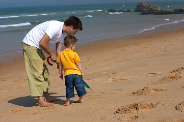 Image showing Happy father and son