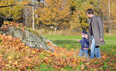 Image showing Autumn family