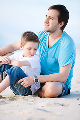 Image showing Father and son portrait