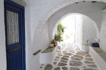 Image showing Typical small street in a Greece