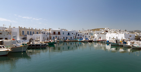 Image showing port of Naoussa,  Paros island , Greece