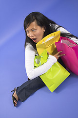 Image showing woman holding shopping bags