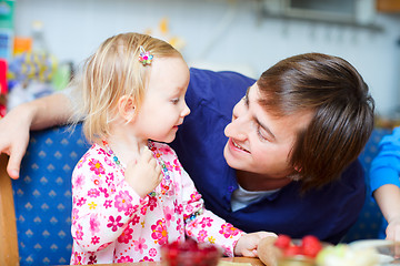 Image showing Loving father and daughter portrait