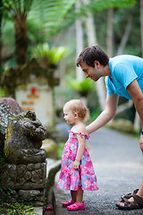 Image showing Father and daughter in Bali