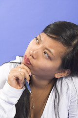 Image showing girl thinking