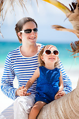 Image showing Father and daughter on Caribbean vacation