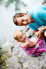 Image showing Father and daughter portrait