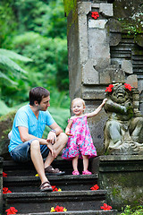 Image showing Father and daughter in Bali