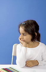 Image showing sad little girl