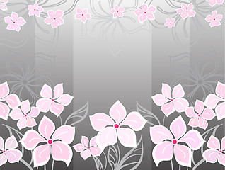 Image showing Grey flower background