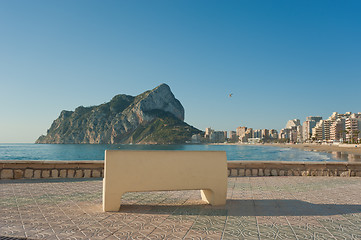 Image showing Calpe beach promenade