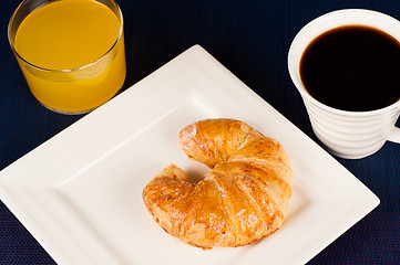 Image showing Croissant breakfast