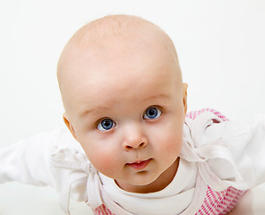 Image showing portrait of a blue-eyed baby