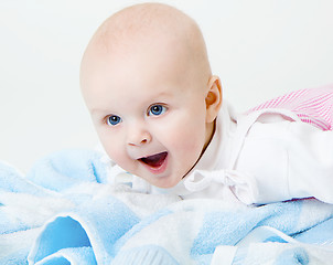 Image showing happily screaming baby