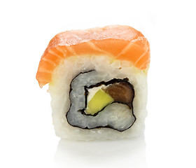 Image showing maki sushi with salmon