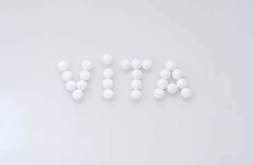 Image showing The word life made by pills