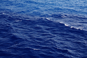 Image showing Dark blue sea water surface with ripple 