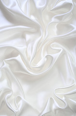 Image showing Smooth elegant white silk 