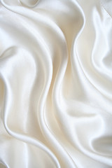 Image showing Smooth elegant white silk as background