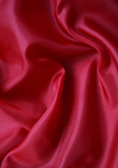 Image showing Smooth Red Silk as background