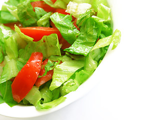 Image showing Healthy vegetarian Salad on the white plate 