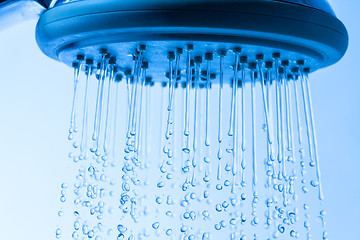 Image showing Shower Head with Running Water