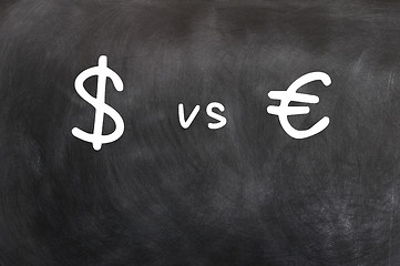 Image showing Dollar vs Euro 