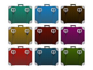 Image showing Lugages, suitcase set