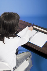 Image showing little girl sitting on chair