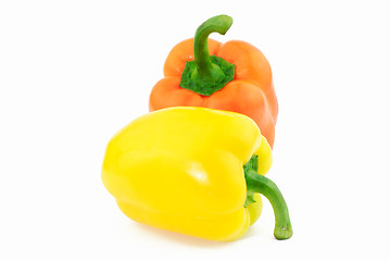 Image showing Orange and yellow peppers