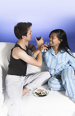 Image showing couple drinking wine