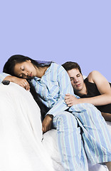 Image showing couple sleeping on couch