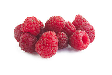 Image showing Few ripe raspberries