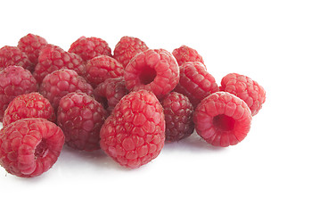 Image showing Raspberries close up