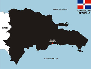 Image showing dominican republic map