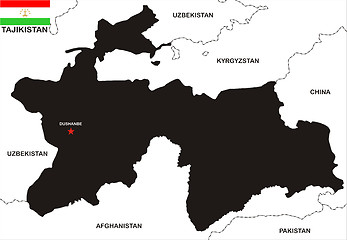 Image showing tajikistan map