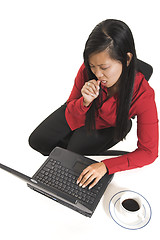 Image showing woman and laptop