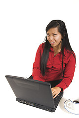 Image showing woman and laptop