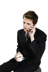 Image showing business man on cell phone