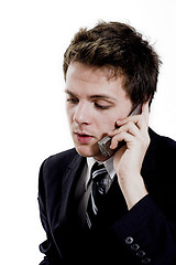 Image showing business man on cell phone