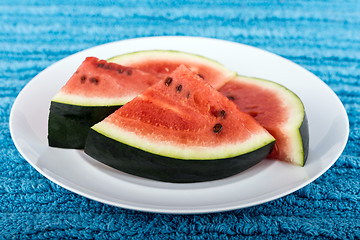 Image showing Watermelon slices.