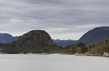 Image showing landscape in norway - coastline in fjord