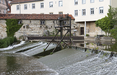 Image showing historic weir in germany