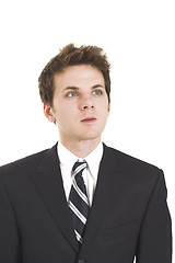 Image showing business man looking up