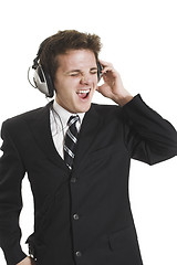 Image showing man listening to music